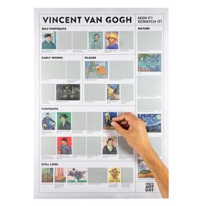 Today Is Art Day_【獨家預購】Today Is Art Day 刮刮名畫海報兩入組 (世界/梵谷兩款選)