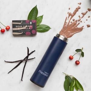 澳洲Fressko_繽紛炫彩保溫杯/海軍藍 (玻璃內層)