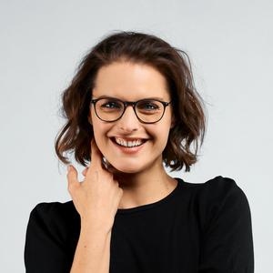 NOOZ_時尚造型老花眼鏡 鏡腳便攜款 （橢圓-黑）