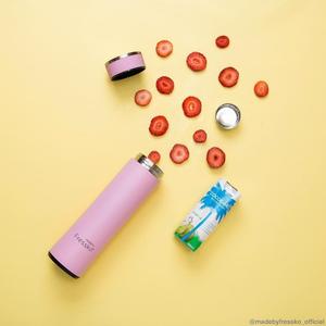 繽紛炫彩保溫杯/櫻花粉 (玻璃內層)