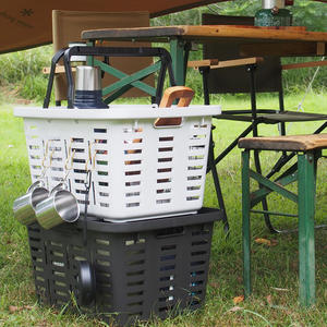 POST GENERAL_多功能露營手提方型收納籃 （四色選）