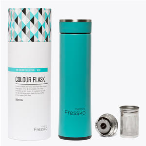 繽紛炫彩保溫杯/土耳其藍 (玻璃內層)