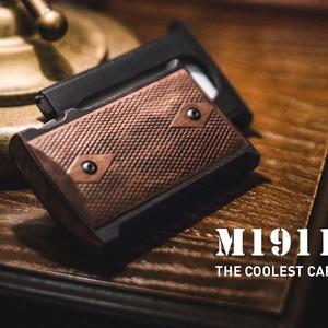 LMC & Co._M1911-h 全金屬擬真彈藥填裝卡片夾/香煙盒 (雙菱格紋護木)