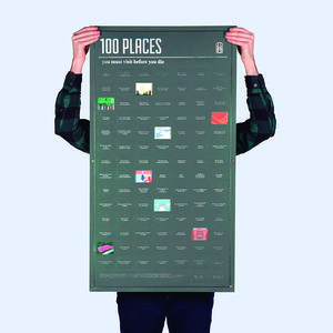 DOIY_100個死前必去的世界景點 100 PALCES POSTER