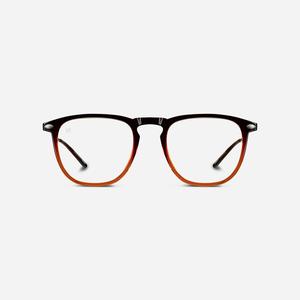 NOOZ_時尚造型老花眼鏡 抗藍光鏡腳便攜款  （矩形－玳瑁棕）