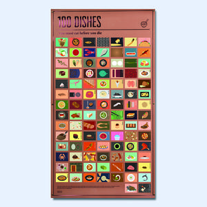 DOIY_100道死前必吃的美食 100 DISHES POSTER