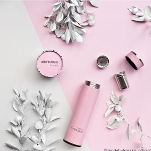 繽紛炫彩保溫杯/櫻花粉 (玻璃內層)