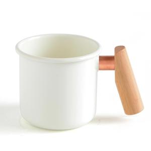 Truvii_木柄琺瑯杯 400ml