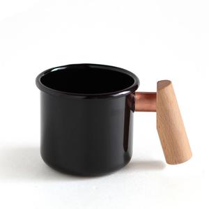 Truvii_木柄琺瑯杯 250ml