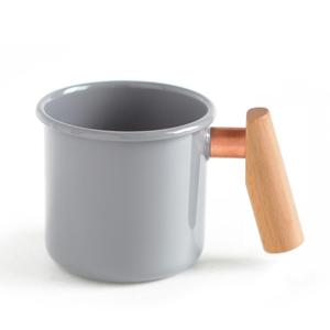 Truvii_木柄琺瑯杯 400ml