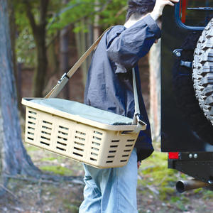 POST GENERAL_多功能露營手提長型收納籃 （四色選）