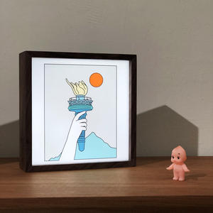 Lighto 光印樣_療癒系貓咪地景插畫燈箱 - ilovedoodle