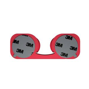 NOOZ_法國NOOZ 時尚夾鼻式 便攜閱讀老花眼鏡 黏貼款（矩形-紅）