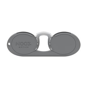 NOOZ_法國NOOZ 時尚夾鼻式 便攜閱讀老花眼鏡（橢圓-灰）