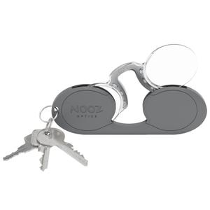 NOOZ_法國NOOZ 時尚夾鼻式 便攜閱讀老花眼鏡（橢圓-灰）