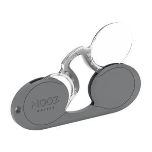 NOOZ_法國NOOZ 時尚夾鼻式 便攜閱讀老花眼鏡（橢圓-灰）