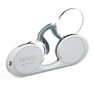 NOOZ_法國NOOZ 時尚夾鼻式 便攜閱讀老花眼鏡（橢圓-銀）