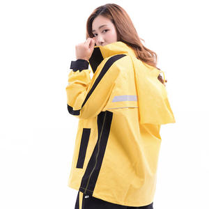 賀拉碩_兩件式機能環保棉質雨衣（馬卡龍可可鳳梨）