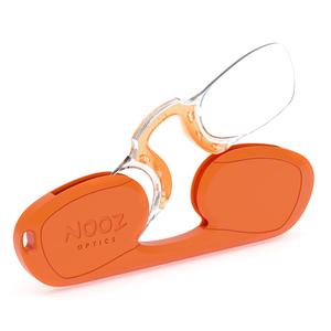 NOOZ_法國NOOZ 時尚夾鼻式 便攜閱讀老花眼鏡（矩形-橘）