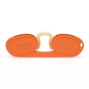 NOOZ_法國NOOZ 時尚夾鼻式 便攜閱讀老花眼鏡（矩形-橘）