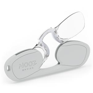 NOOZ_法國NOOZ 時尚夾鼻式 便攜閱讀老花眼鏡（矩形-銀）