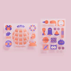 五金行_日曆貼紙組（ 開工旺旺 + 水逆退散）